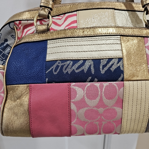 Coach the patchwork F17164 multi color satchel bag - Picture 10 of 14